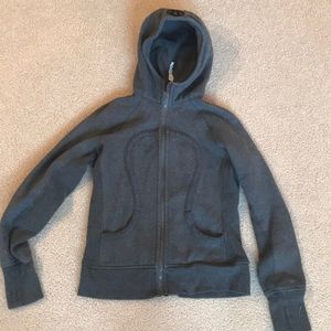 Grey shimmer Lululemon hoodie! Size 8!